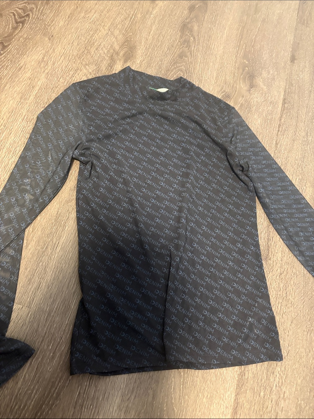Men's Black Long-Sleeve Logo Repeat Tee